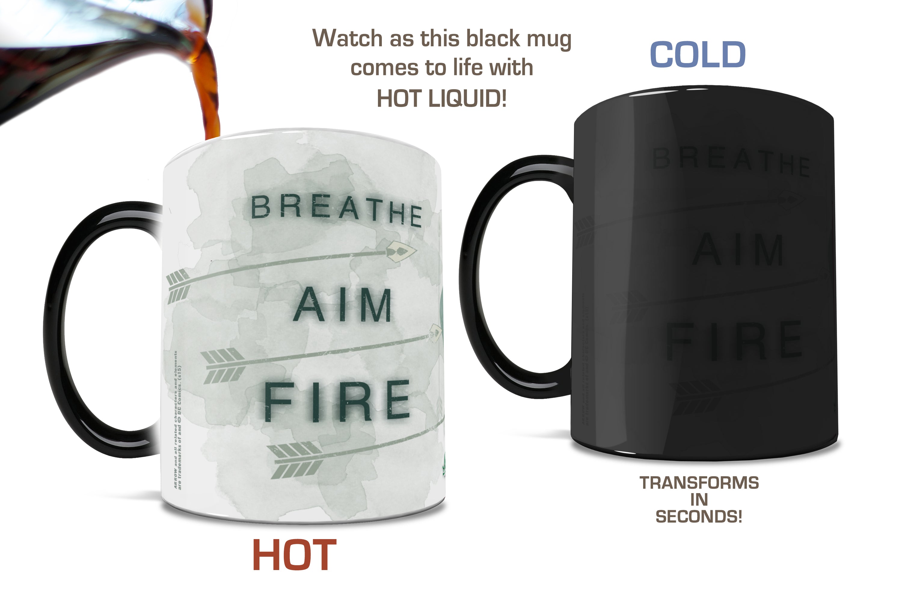 DC Comics (Arrow - Breathe Aim Fire) Morphing Mugs® Heat-Sensitive Mug MMUG208